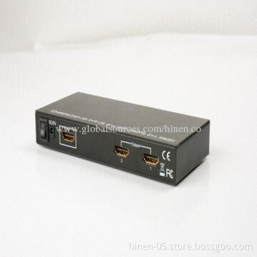 1*2 HDMI Splitter with Full 3D and 4*2K (340MHz), Supports 1,080P Highest Video Resolution